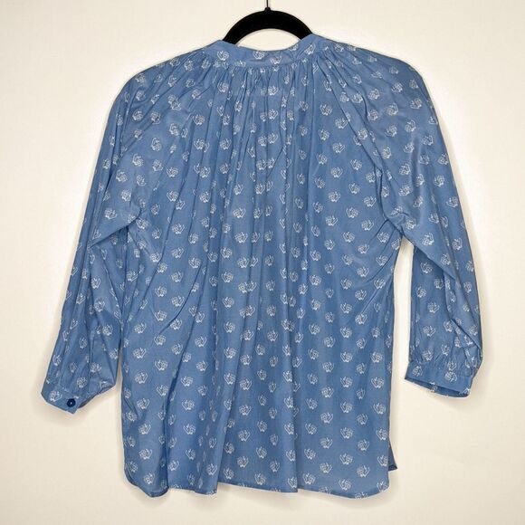 Tucker The Combo Classic Blouse Bazaar Batik in Silk Cotton  Floral Top - Picture 6 of 8